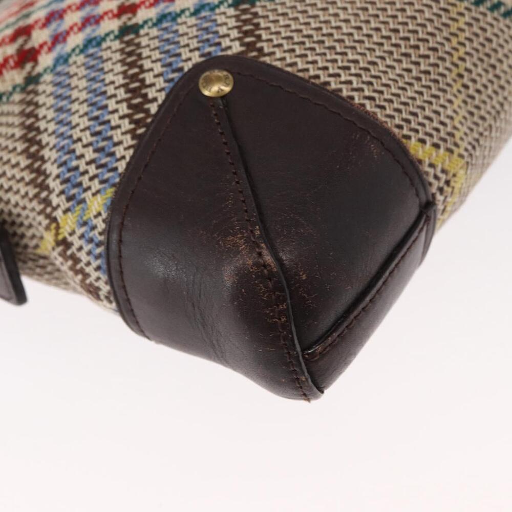 BURBERRY Nova Check Shoulder Bag Canvas Brown Gold Auth 151717 - Picture 15 of 16